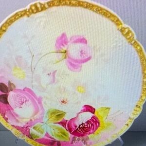 Limoges France Artist Signed B. Luc Floral Hand-Painted Decorative Plate
